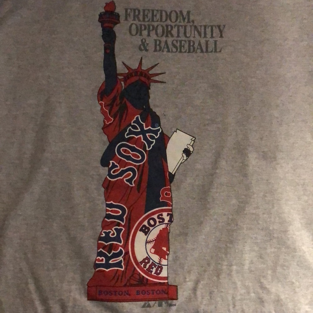 Boston Red Sox MLB Statue of Liberty All Star Shirt Freedom Opportunity Baseball
